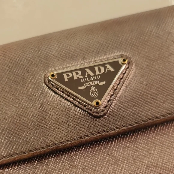 Prada Metallic Gray Wallet..Project Piece? - Picture 3 of 13